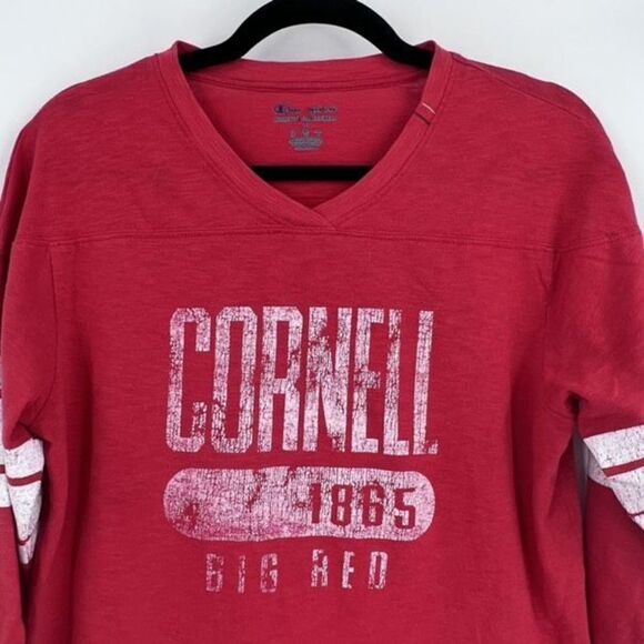 Champion Red Cornell 1865 V-Neck Sweater Size Small unisex - Picture 5 of 10